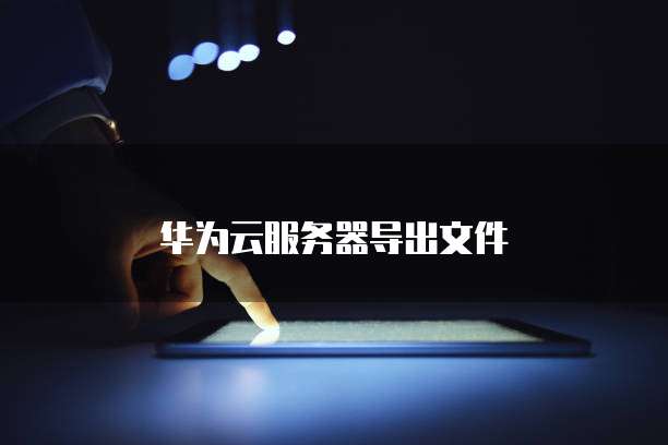 华为云服务器导出文件