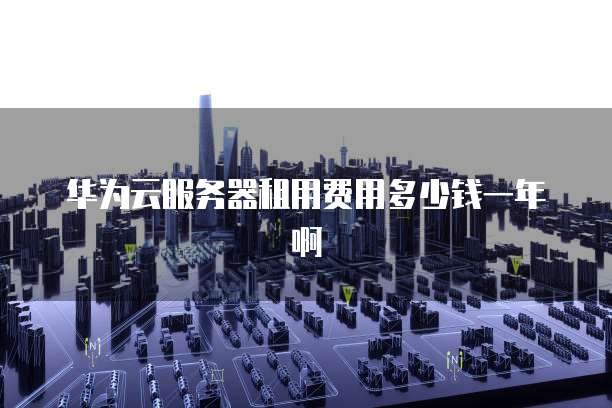 华为云服务器租用费用多少钱一年啊