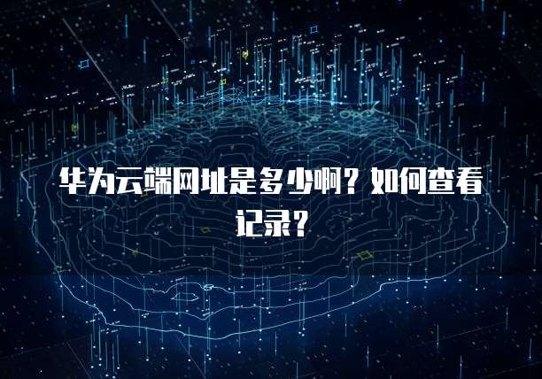 华为云端网址是多少啊？如何查看记录？