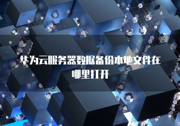 华为云服务器数据备份本地文件在哪里打开