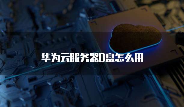 华为云服务器D盘怎么用