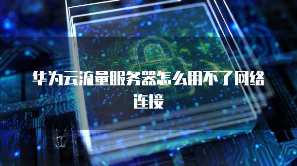 华为云流量服务器怎么用不了网络连接