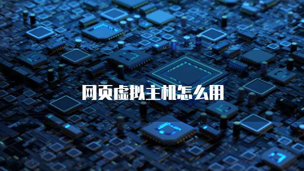 网页虚拟主机怎么用