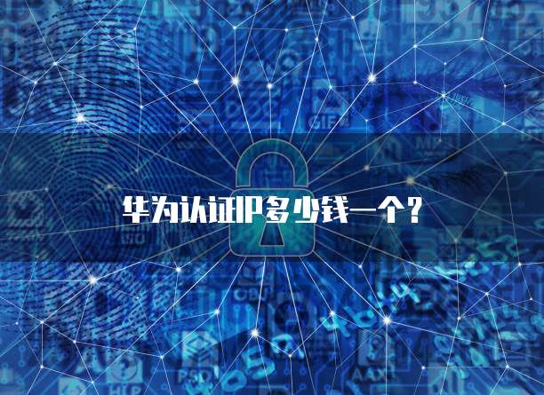 华为认证IP多少钱一个？