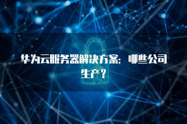 华为云服务器解决方案：哪些公司生产？