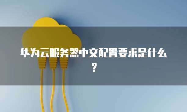 华为云服务器中文配置要求是什么？