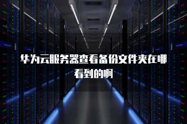 华为云服务器查看备份文件夹在哪看到的啊