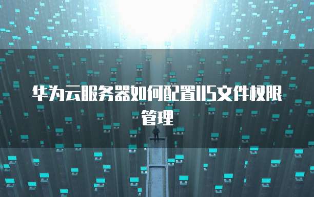 华为云服务器如何配置IIS文件权限管理