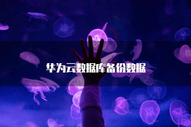 华为云数据库备份数据