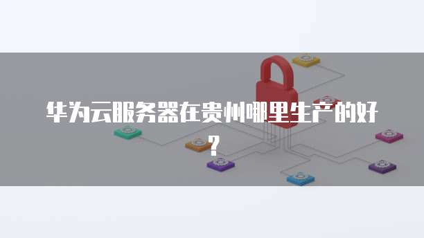 华为云服务器在贵州哪里生产的好？