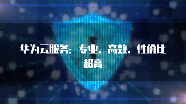 华为云服务：专业、高效、性价比超高