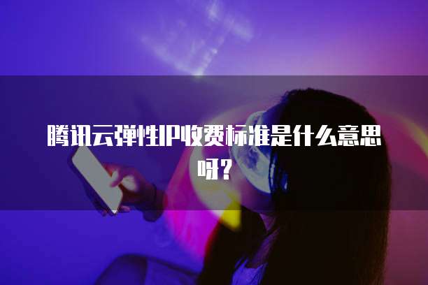 腾讯云弹性IP收费标准是什么意思呀？