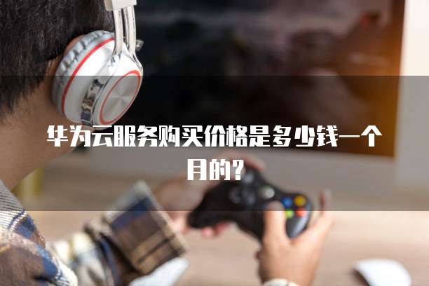 华为云服务购买价格是多少钱一个月的？
