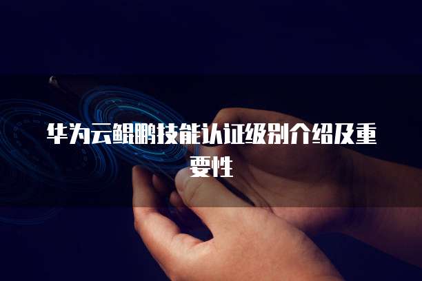 华为云鲲鹏技能认证级别介绍及重要性