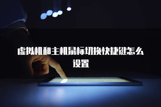 虚拟机和主机鼠标切换快捷键怎么设置