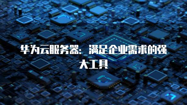 华为云服务器：满足企业需求的强大工具