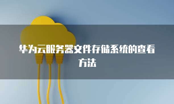 华为云服务器文件存储系统的查看方法