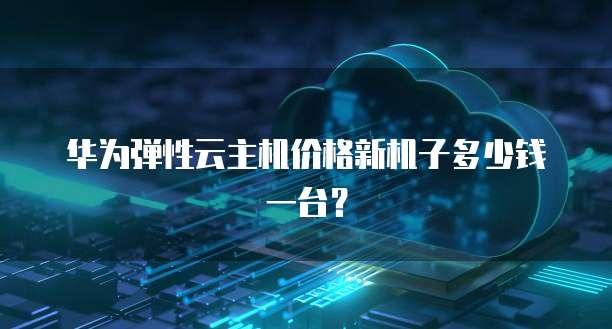 华为弹性云主机价格新机子多少钱一台？