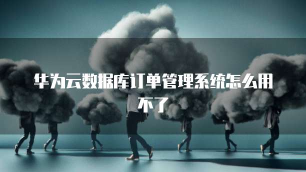 华为云数据库订单管理系统怎么用不了