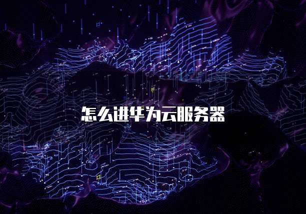 怎么进华为云服务器