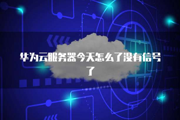 华为云服务器今天怎么了没有信号了