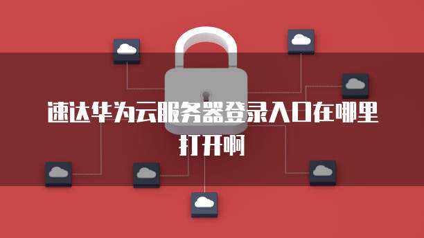 速达华为云服务器登录入口在哪里打开啊