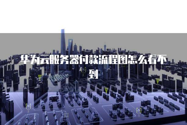 华为云服务器付款流程图怎么看不到