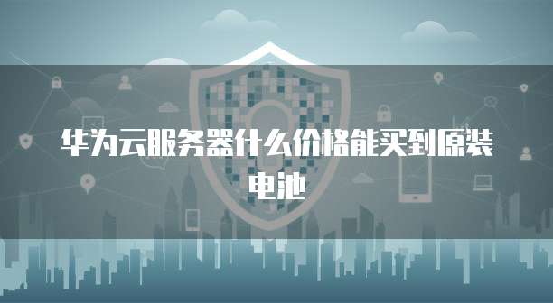华为云服务器什么价格能买到原装电池