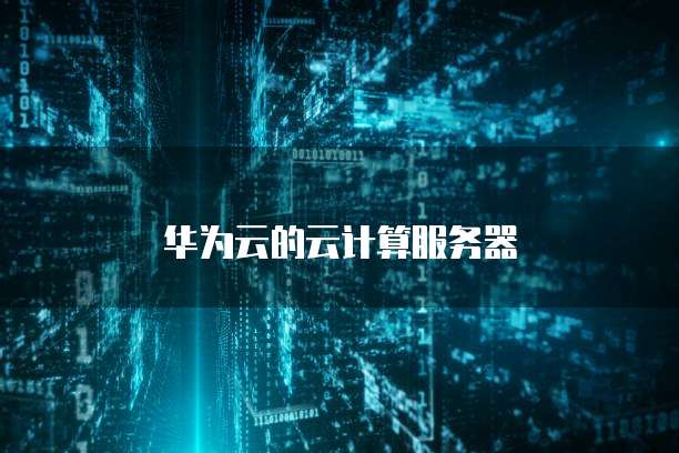华为云的云计算服务器