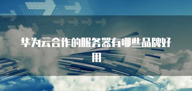 华为云合作的服务器有哪些品牌好用