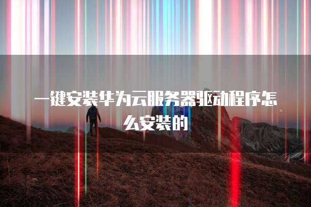 一键安装华为云服务器驱动程序怎么安装的