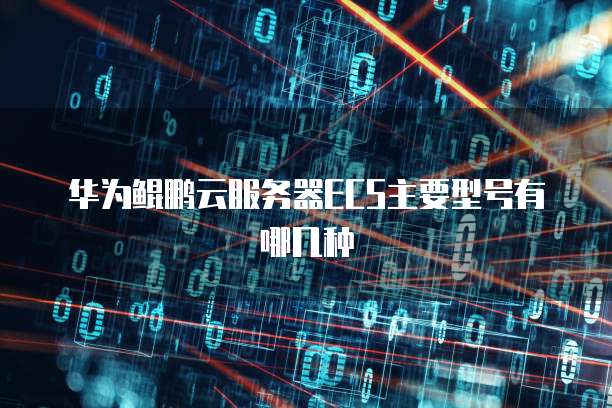 华为鲲鹏云服务器ECS主要型号有哪几种