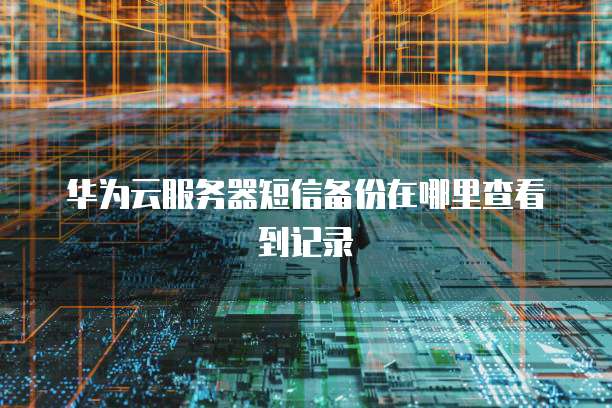 华为云服务器短信备份在哪里查看到记录