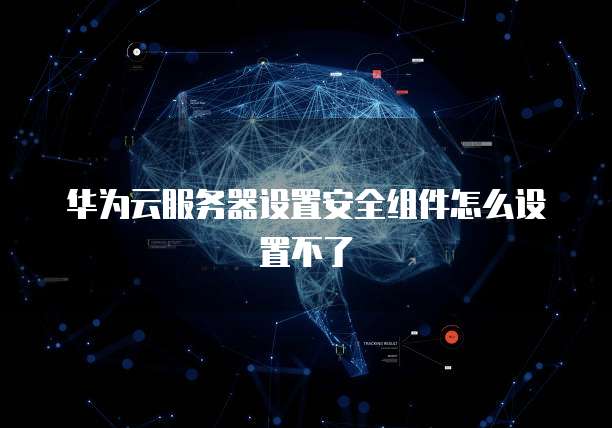华为云服务器设置安全组件怎么设置不了