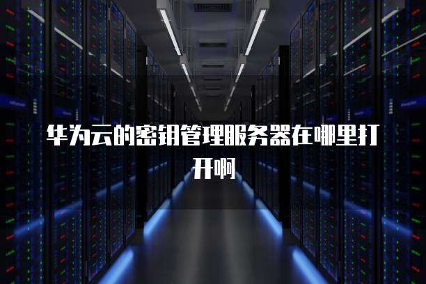 华为云的密钥管理服务器在哪里打开啊
