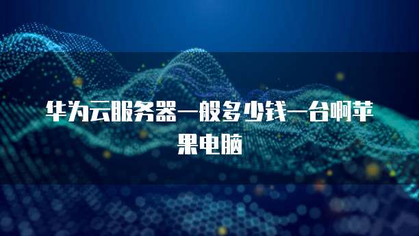 华为云服务器一般多少钱一台啊苹果电脑