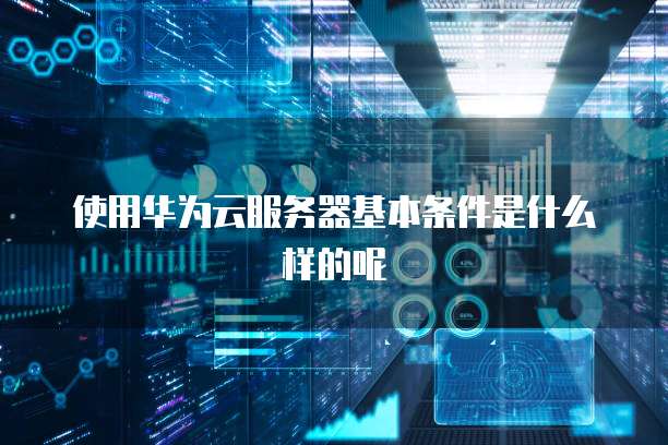 使用华为云服务器基本条件是什么样的呢