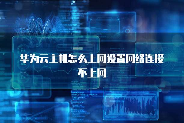 华为云主机怎么上网设置网络连接不上网