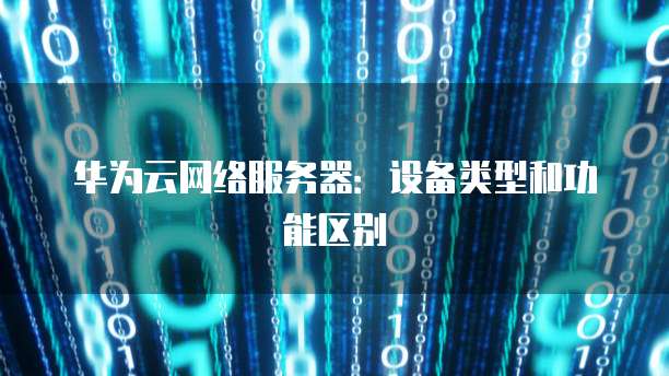 华为云网络服务器：设备类型和功能区别