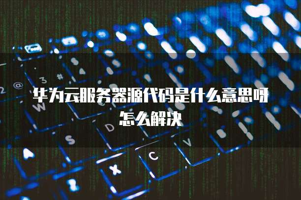 华为云服务器源代码是什么意思呀怎么解决