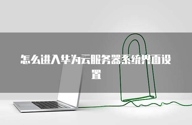 怎么进入华为云服务器系统界面设置