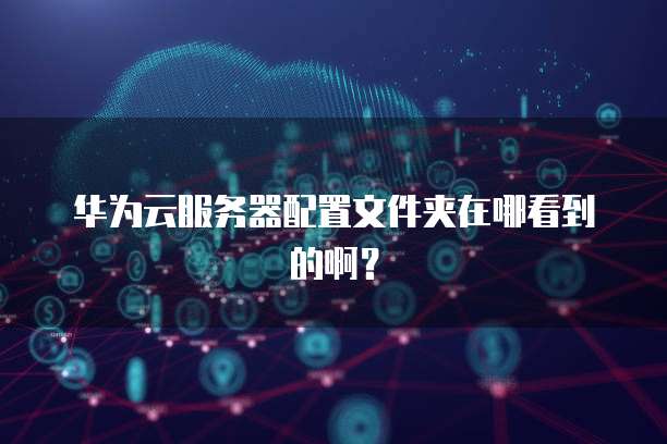 华为云服务器配置文件夹在哪看到的啊？