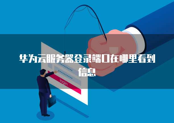 华为云服务器登录端口在哪里看到信息