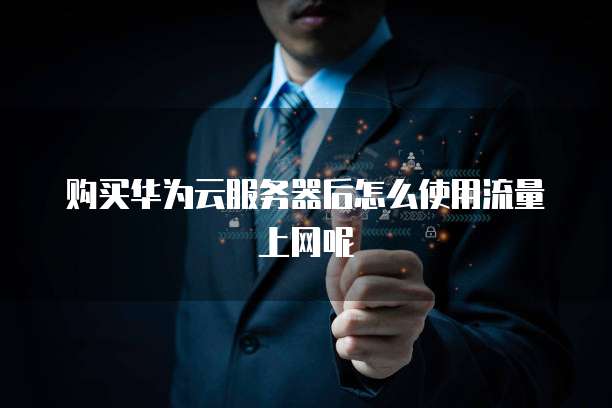 购买华为云服务器后怎么使用流量上网呢