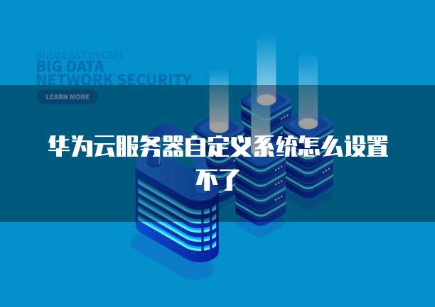 华为云服务器自定义系统怎么设置不了
