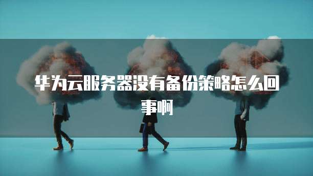 华为云服务器没有备份策略怎么回事啊