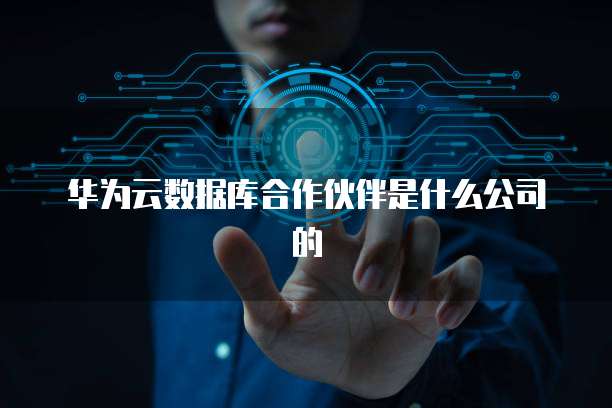 华为云数据库合作伙伴是什么公司的