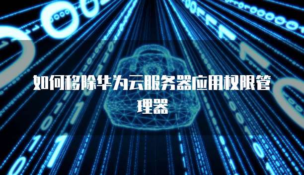如何移除华为云服务器应用权限管理器