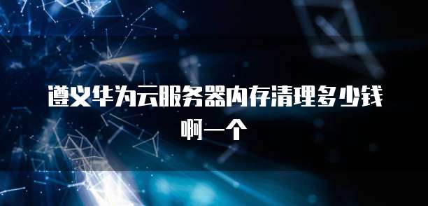 遵义华为云服务器内存清理多少钱啊一个