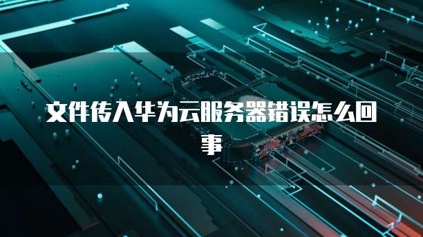 文件传入华为云服务器错误怎么回事